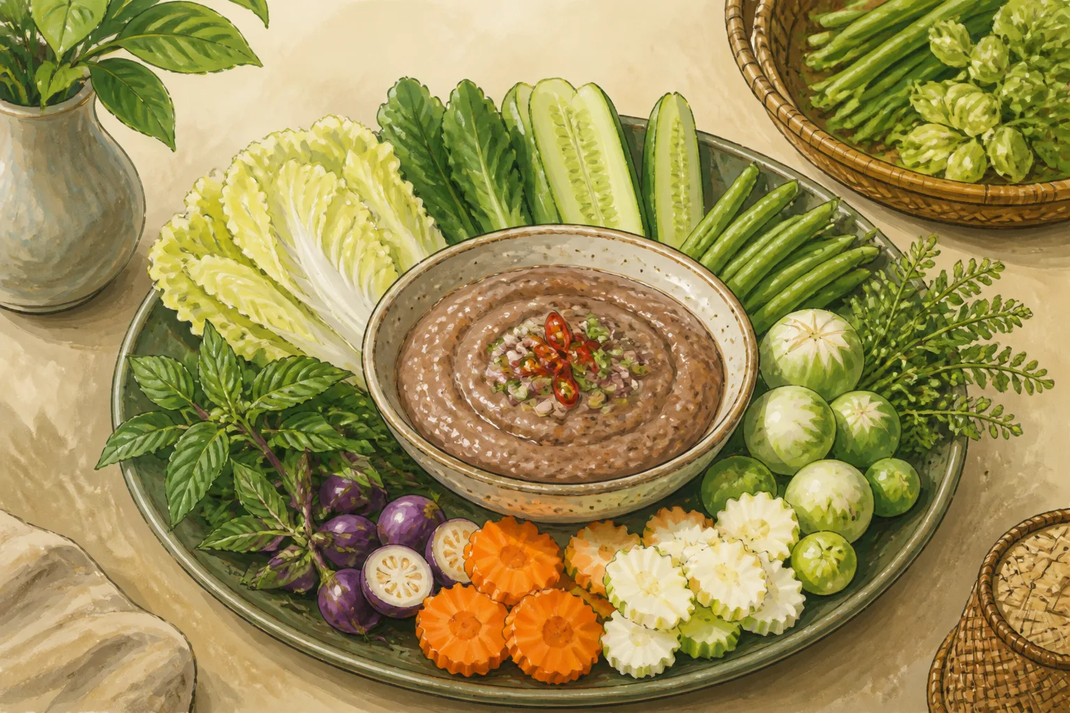 Editorial illustration of Prahok ktis.